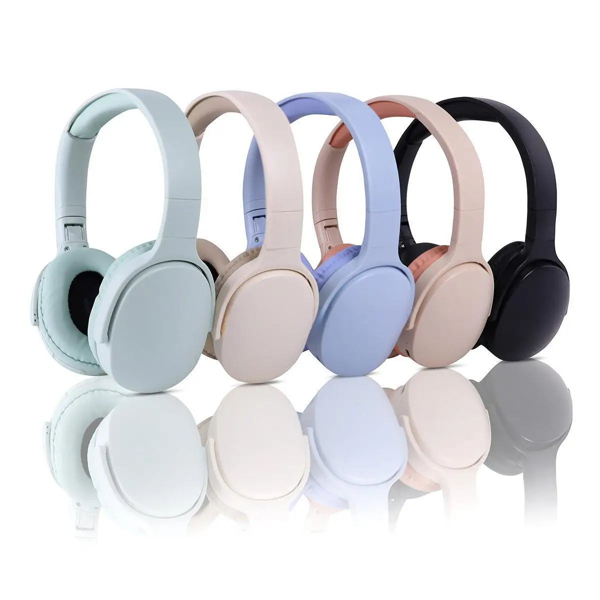 Fashion Bluetooth Wireless Headphones Over Ear Deep Bass Sports Stereo HiFi Long Battery Life Universal For All Devices