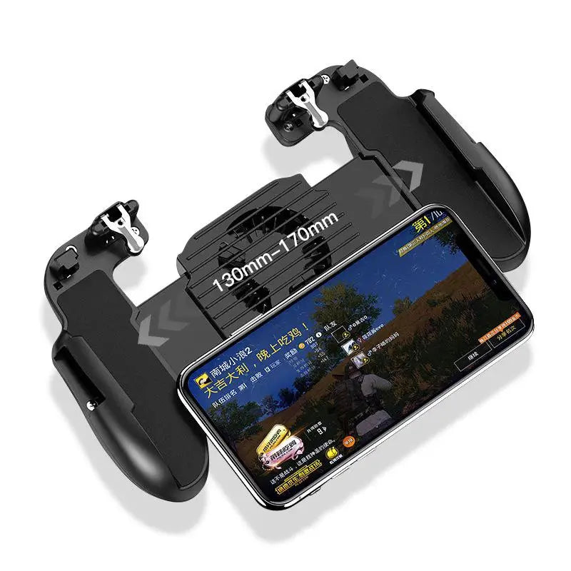 H5 Hand Grip Mobile Phone Gamepad Mobile Phone Joystick Hand Grip Fire Aim Key With Cooling Fan for Mobile Phone PUBG