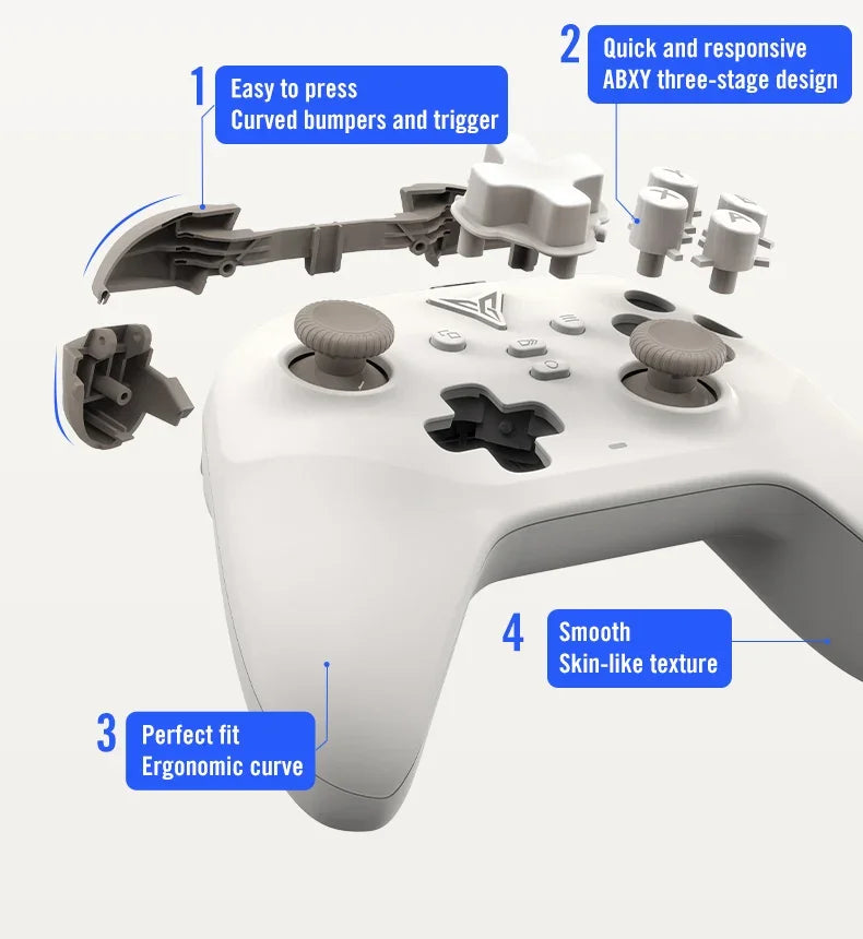 Wireless Gaming Controller Hall Effect Joystick Trigger Dune Fox Gamepad for PC NINTENDO SWITCH Android iOS Phone Mobile Game