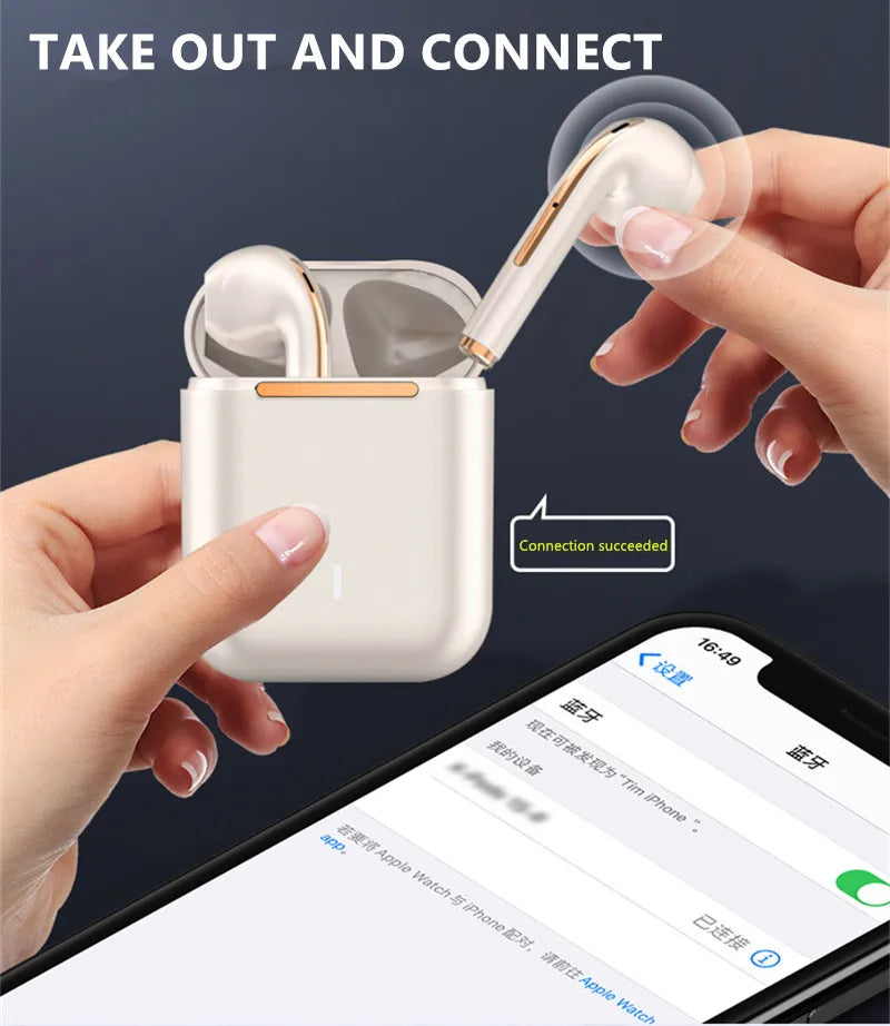 Wireless Earphone HiFI In-ear Stereo with Microphone Bluetooth Touch Waterproof Noise-cancelling Various Headphones