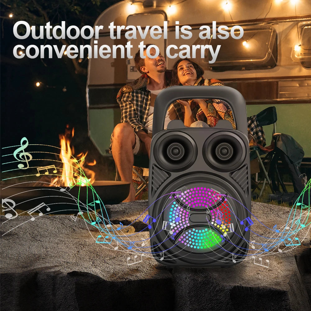 3 Inch Car Wireless Bluetooth 5.0 Speaker Dual Speakers Large Volume Portable Outdoor High-quality Home Audio Square Dance