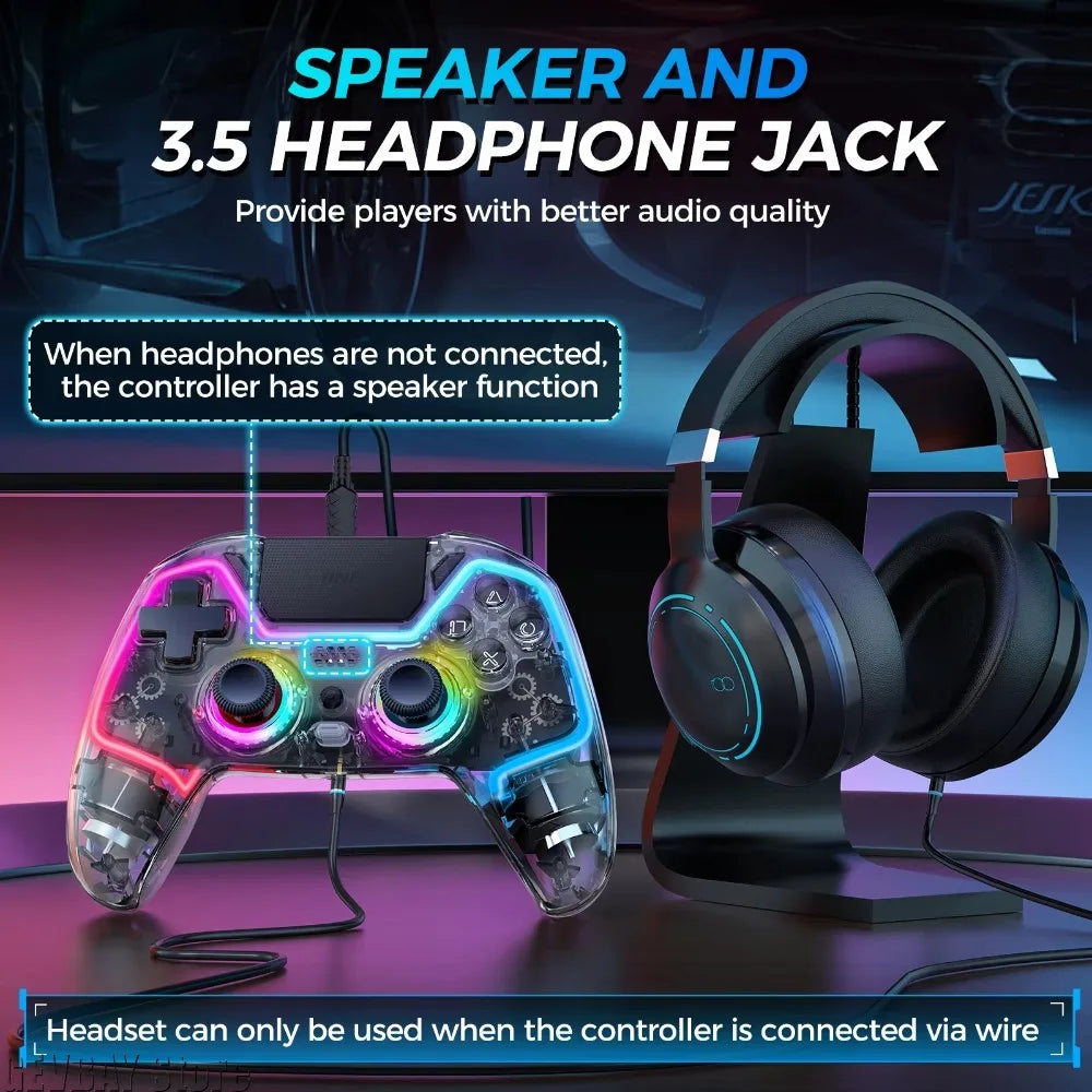 IINE Bastet Wireless Controller Compatible with PS4/Switch/PC/Android/IOS Hall Effect Joystick & Trigger with Touch Pad