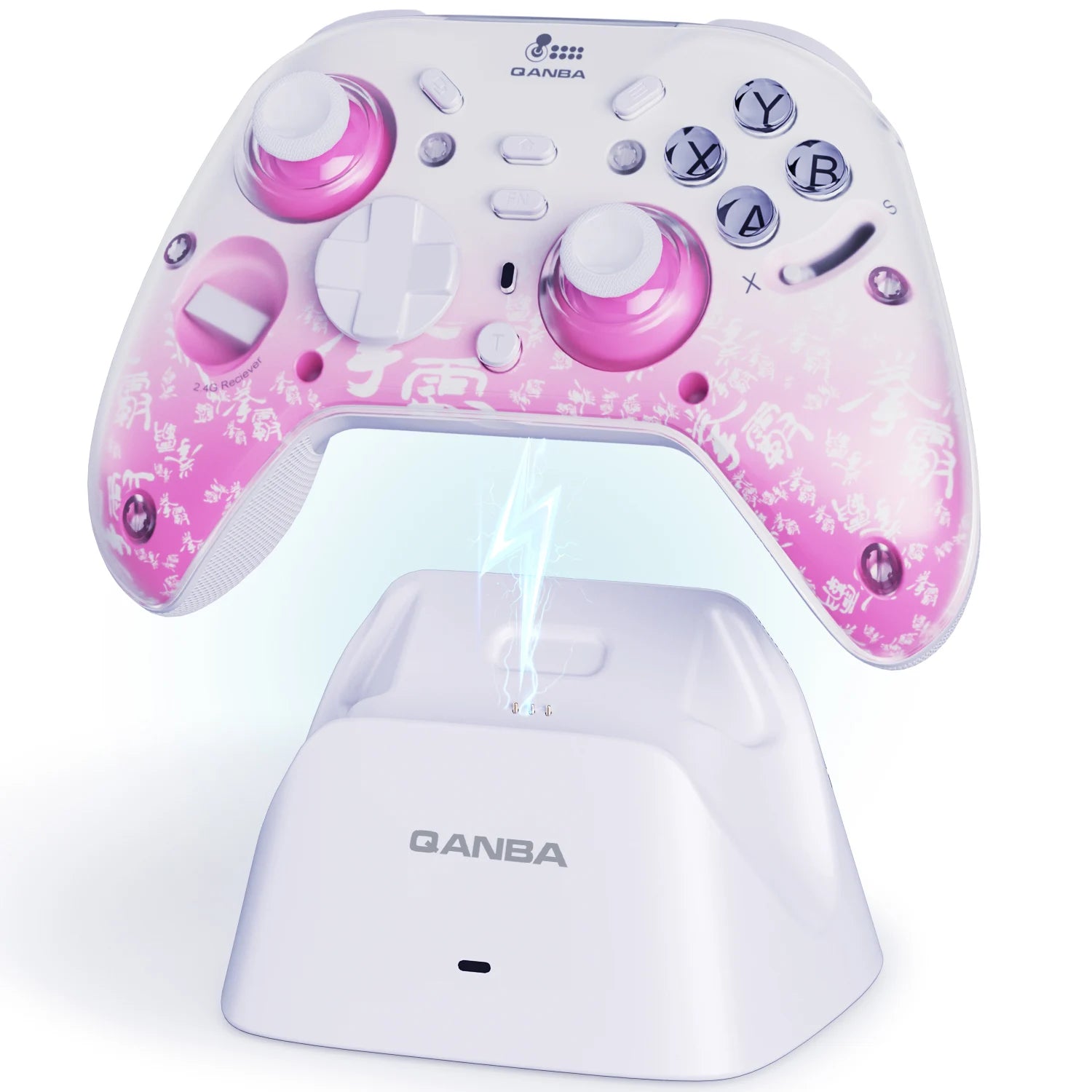 QANBA Phantom Wireless Game Controller, 2.4G/Bluetooth/Wired, Hall Joystick, Compatible with PC/Android/iOS/TV