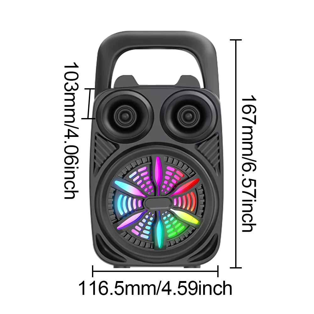 Bluetooth Wireless Speaker High Fidelity Noise 360°Surround Sound Support USB TF FM Wireless Sound Box for Indoor Outdoor