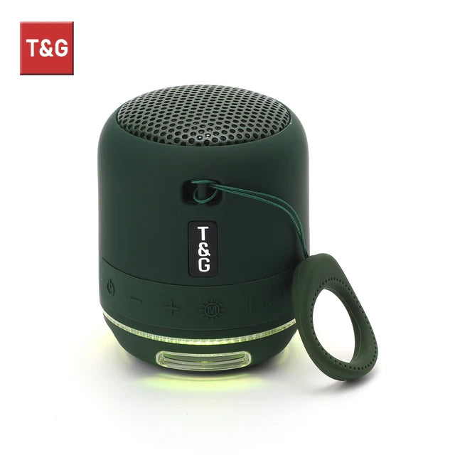 Mini Bluetooth Speaker LED Light Wireless Bass Box Player Stereo Subwoofer Portable Outdoor Speaker With TF Card FM Radio TG294